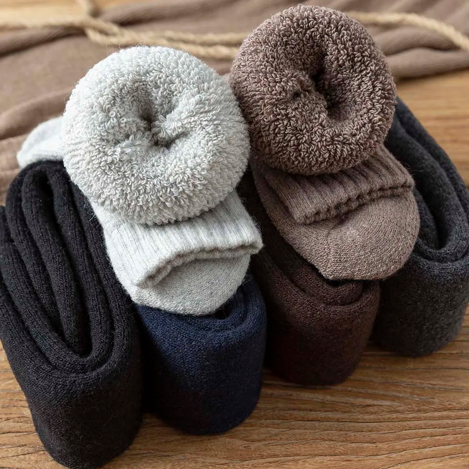 Chaussettes en laine à rayures pour hommes